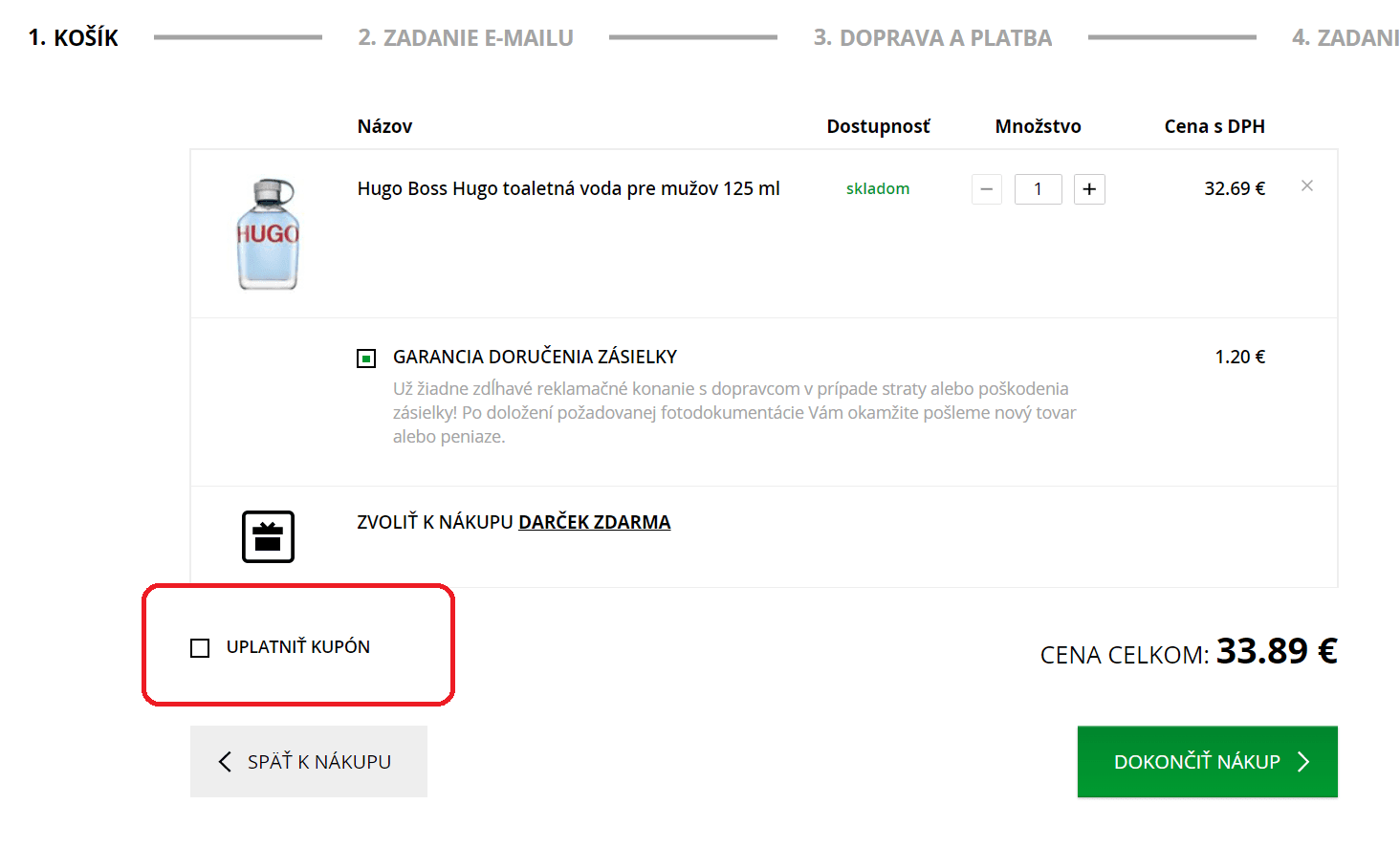 Kam vložiť zľavový kupón