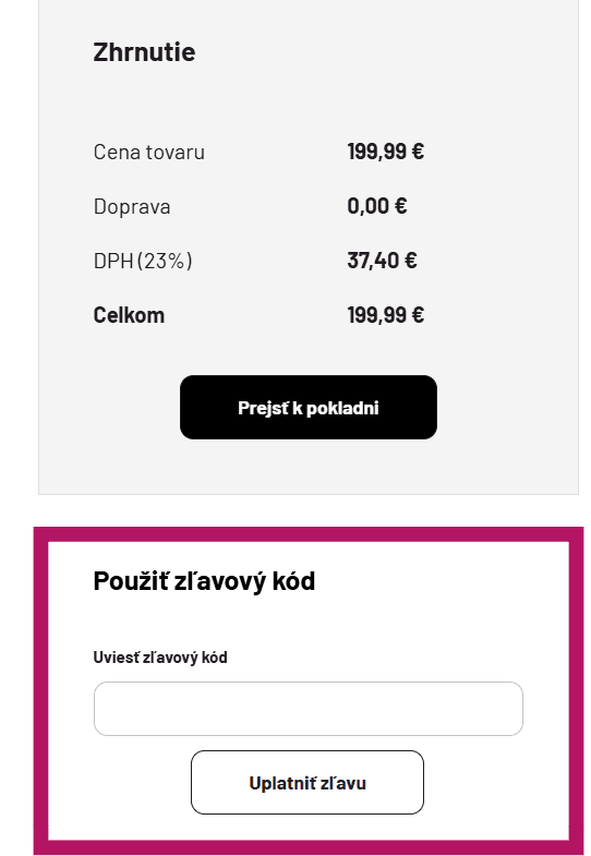 Použitie zľavového kódu na Diablochairs