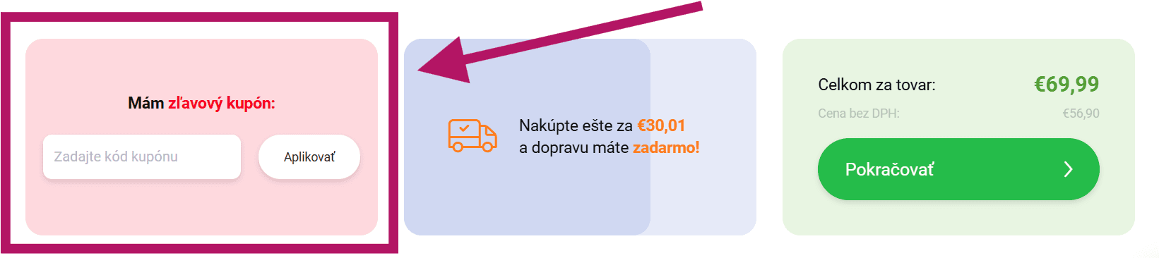 Použitie zľavového kódu na Koze.sk