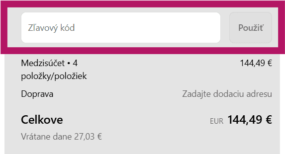 Ako použiť zľavový kód na Vitapur Spánok?