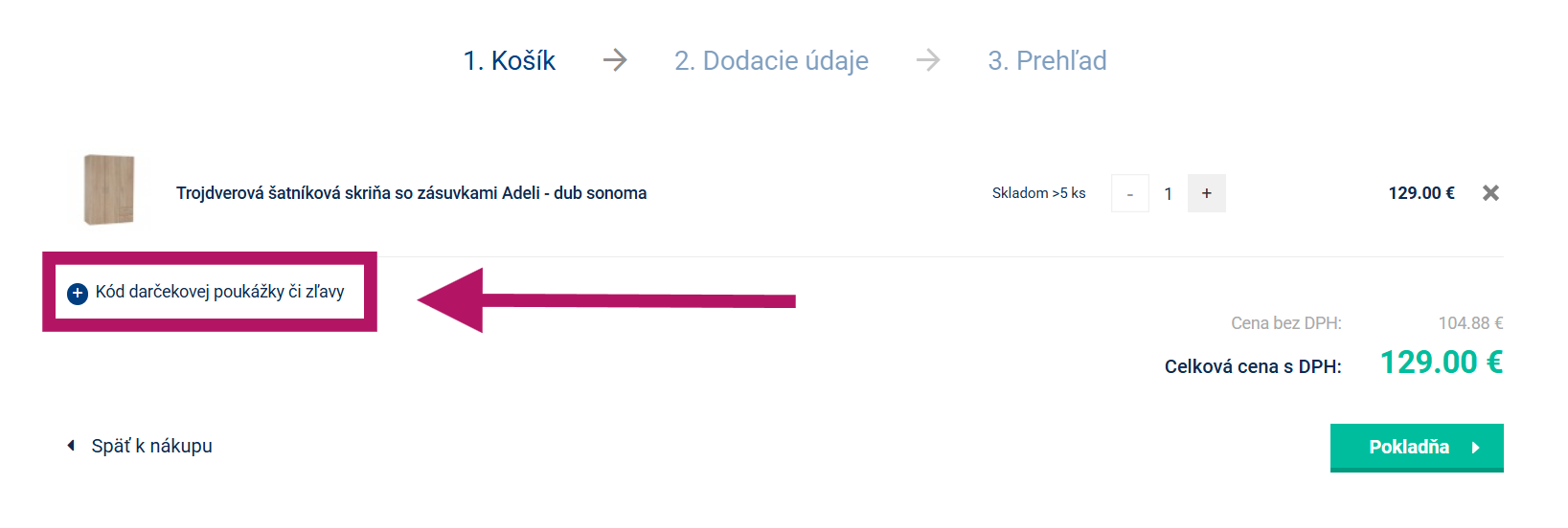 Uplatnenie zľavového poukazu na Nabbi.sk