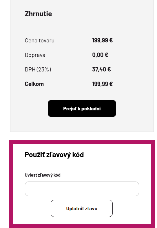 Použitie zľavového kódu na Diablochairs