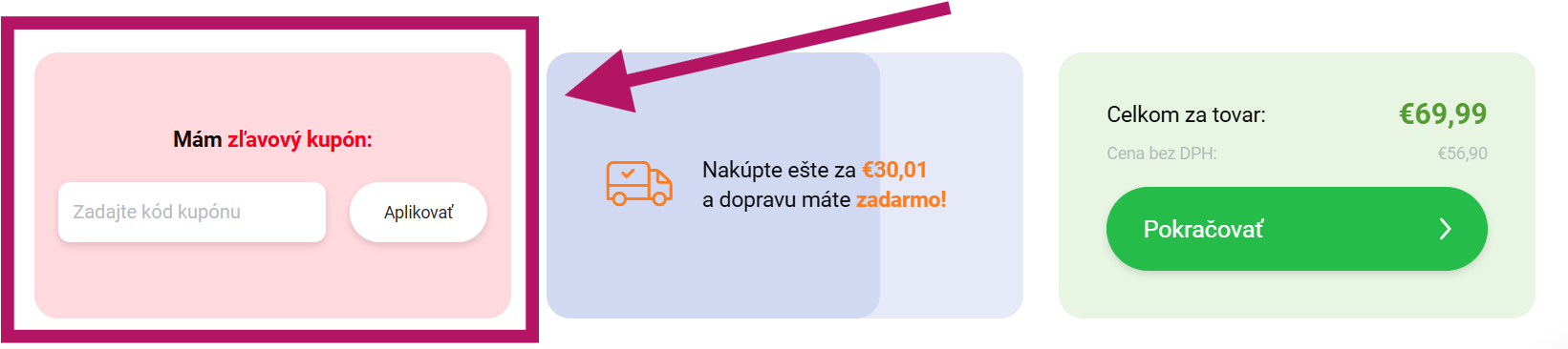 Použitie zľavového kódu na Koze.sk