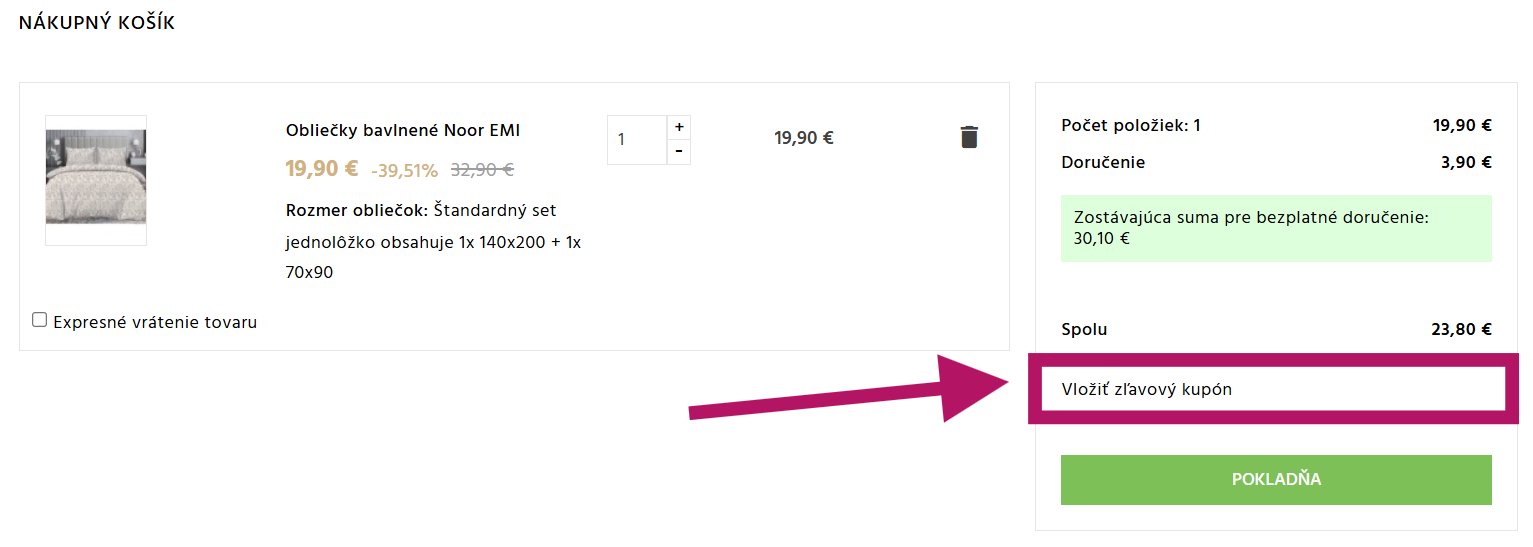 Ako použiť zľavový kupón na EMI.sk