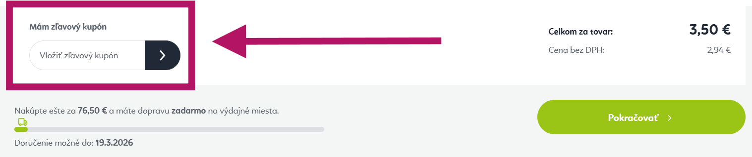 Vloženie zľavového kupónu na Flexity.sk